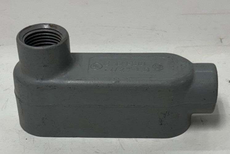 THREADED CONDUIT BODY E121488 VOL. 4 CU. IN. HUB SIZE 1/2" LB DIE CAST ALUMINUM