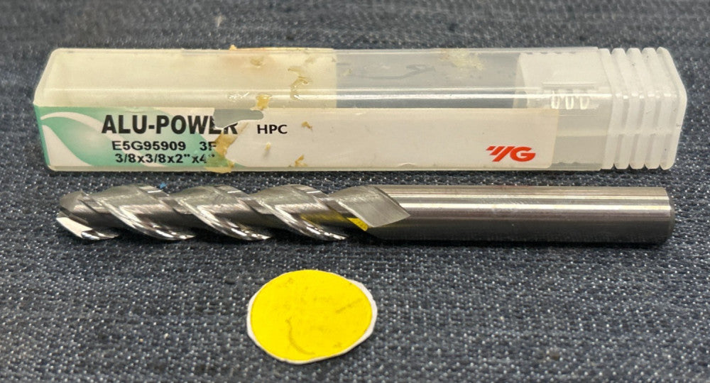 YG-1 3 FLUTE HIGH PERFOMANCE CARBIDE DRILL BIT E5G95909 3/8X3/8X2" X 4