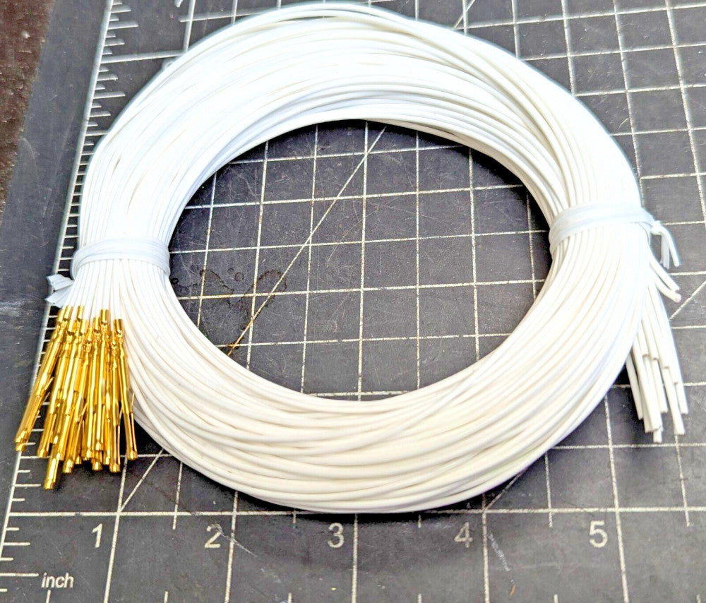 (25) 72” Tri Paddle Connectors 22 AWG Single Ended 5 Amp Signal, Patchcord, Rece
