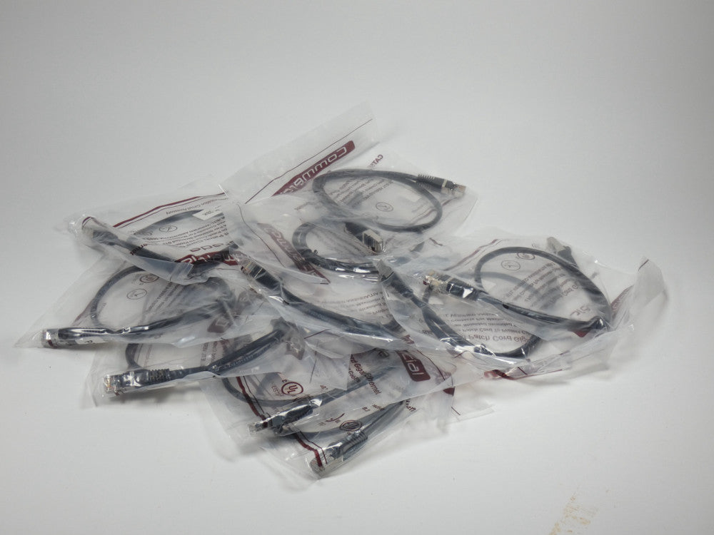 *Lot of 10* Primus PC5PS-2290-2BK CAT5E Shielded Patch Cord Gigabit Ethernet ...
