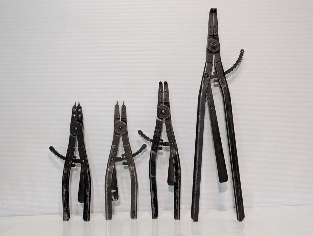 Lot of 4: assorted vin S67 Waldes-Truarc snap retaining ring pliers, Made in USA