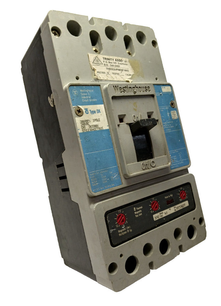 Westinghouse 300 Amp Circuit Breaker W/300 Amp Trip 3 Pole 240 VAC DK3300X