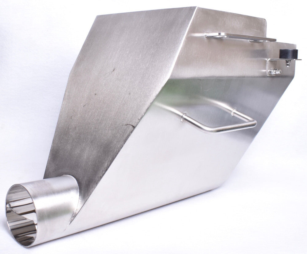 Stainless Steel SS 18 Gauge Polished Feeder Hopper w/ Handles