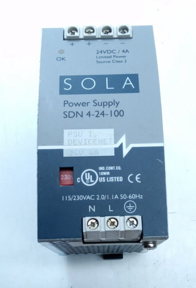 Sola SDN-4-24-100 24VDC 4A Power Supply
