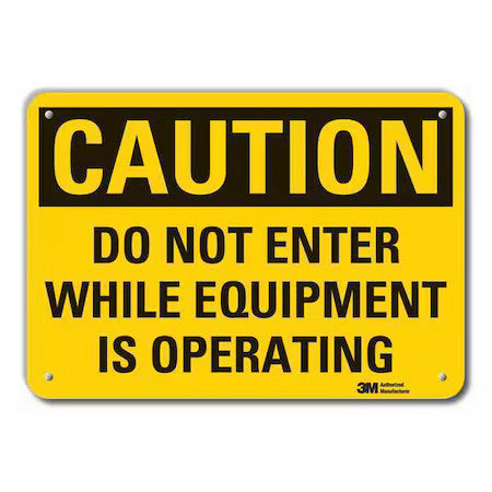Lyle Lcu3-0388-Ra_14X10 Caution Sign,10 In. H,Aluminum, Lcu3-0388-Ra_14X10