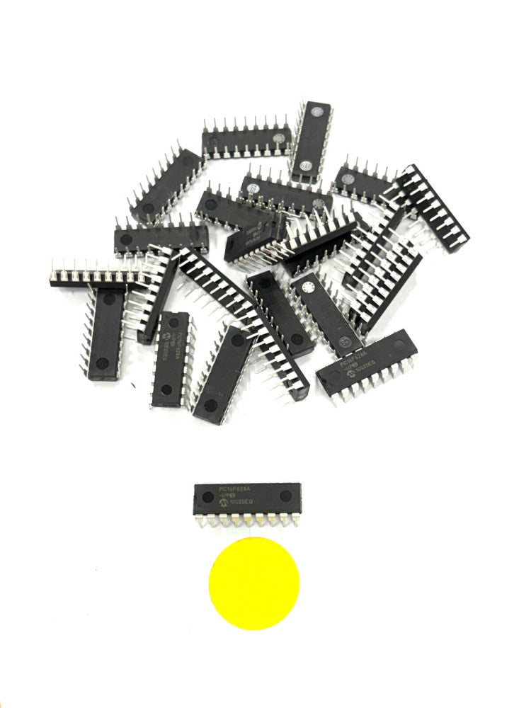 MICROCHIP INTEGRATED CIRCUIT MICROCONTROLLER PIC16F628A I/P 1002DEQ LOT OF 25