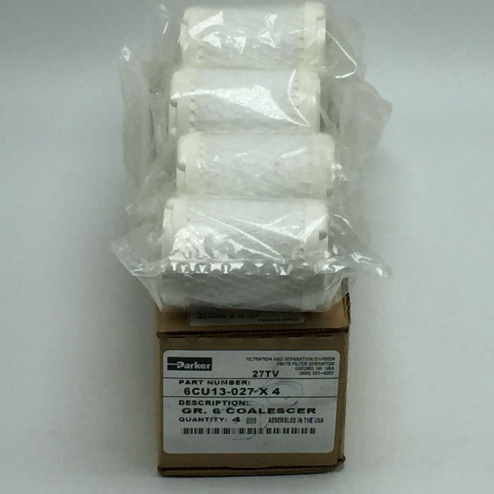 NEW Parker 6CU13-027X4 GR. 6 Coalescer w/Rigid Retainer Box of 4