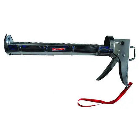 Westward 13J322 Caulk Gun, 20 Oz Container Size, Steel, 7:01, Half Barrel