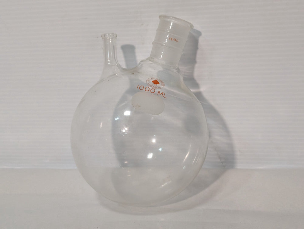 Ace Glass 1000ml Schlenk Flask, 24/40 Center Joint, Round Bottom