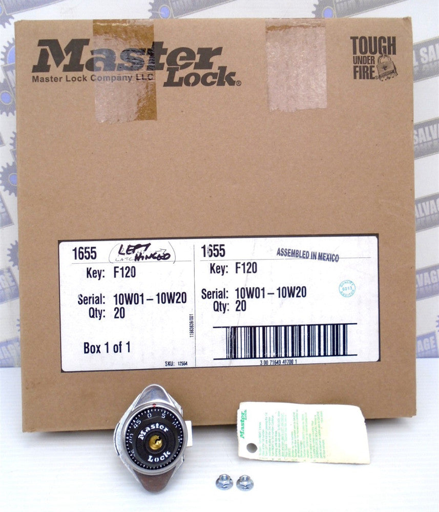 MASTER LOCK - 1655 - BUILT IN COMBO LOCK for LH Hinged LOCKER w/COMBO & NUTS NEW