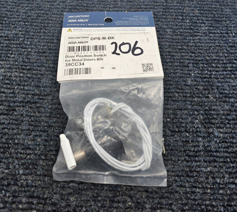 Securitron DPS-M-BK Door Position Switch for Metal Doors - Black 39CC34
