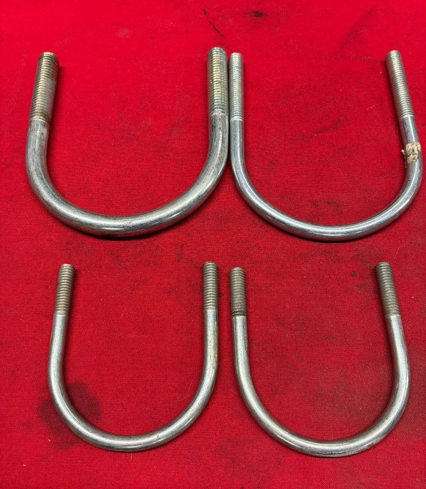 ASSORTED UNBRANDED STEEL U-BOLTS (LOT OF 4)