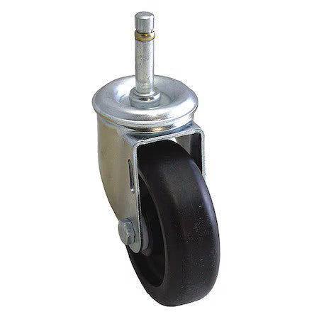 Zoro Select P12s-Pb035d-Sg1 Stem Caster,250 Lb. Load,Black Wheel