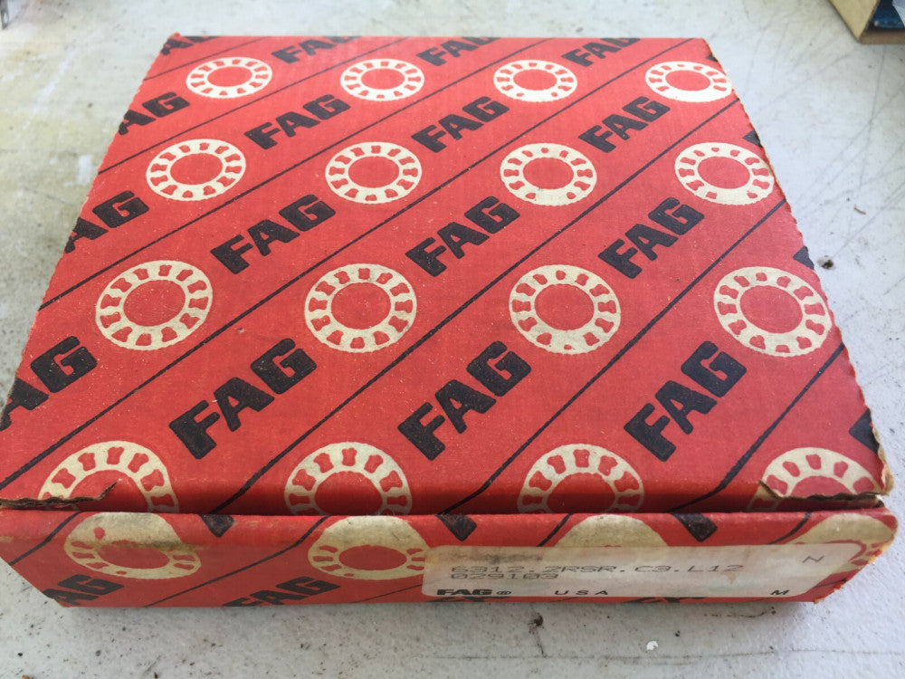 NOS FAG 6312.2RSR.C3.L12 Ball Bearing 60mm Bore 130mm OD Sealed both sides