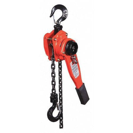Dayton 4Zx45 Lever Chain Hoist, 1,500 Lb Load Capacity, 20 Ft Hoist Lift, 29/32
