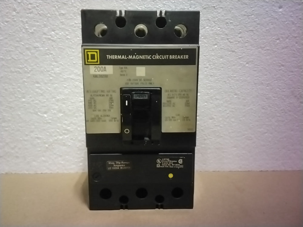Square D 200Amp Circuit Breaker KAL36200