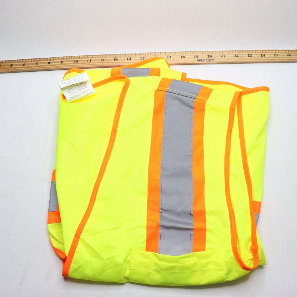 Condor High-Visibility Zipper Vest Polyester Lime Size Large 53YM50C