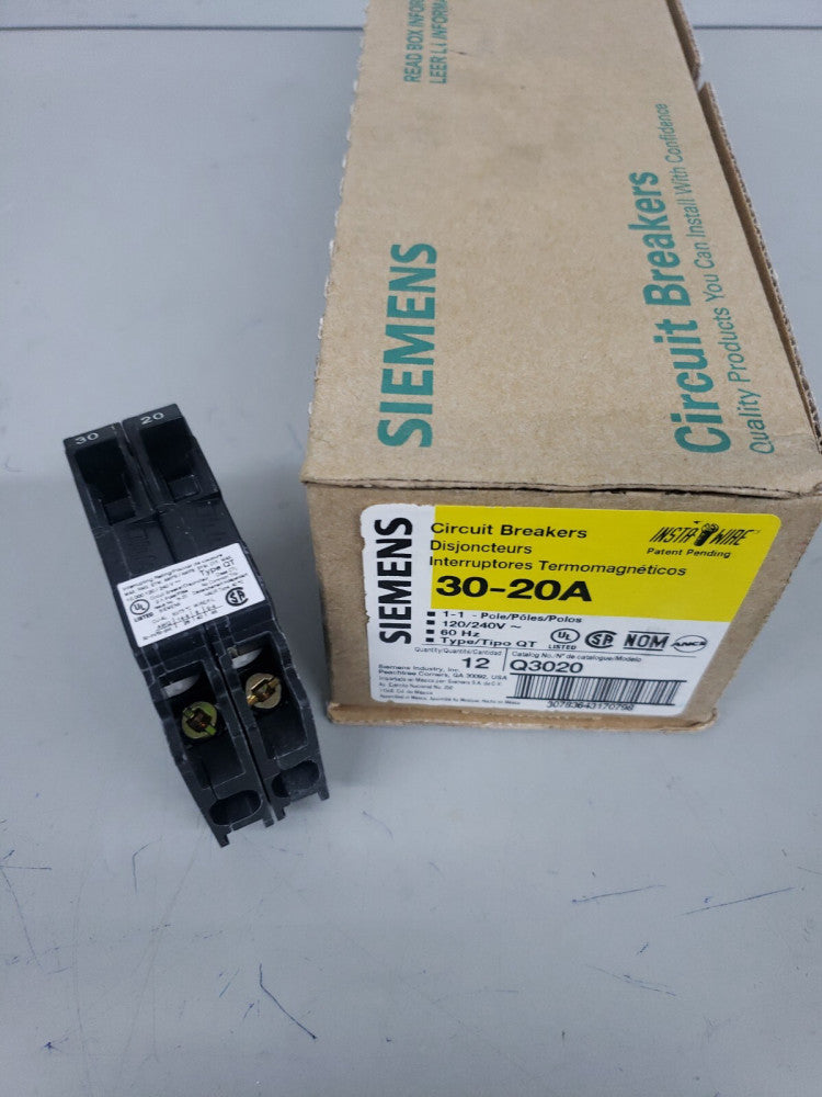 NEW! Q3020 SIEMENS 1 POLE 30/20 AMP 120/240 CIRCUIT BREAKER
