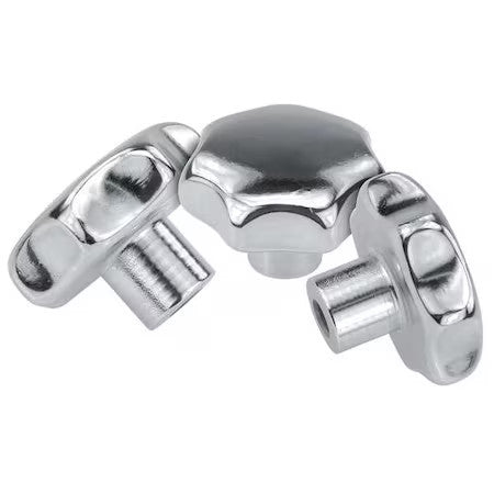 Kipp K0150.532A22 Star Grip, Form: E, Tapped Blind Hole, Din 6336, D=1/4-20,