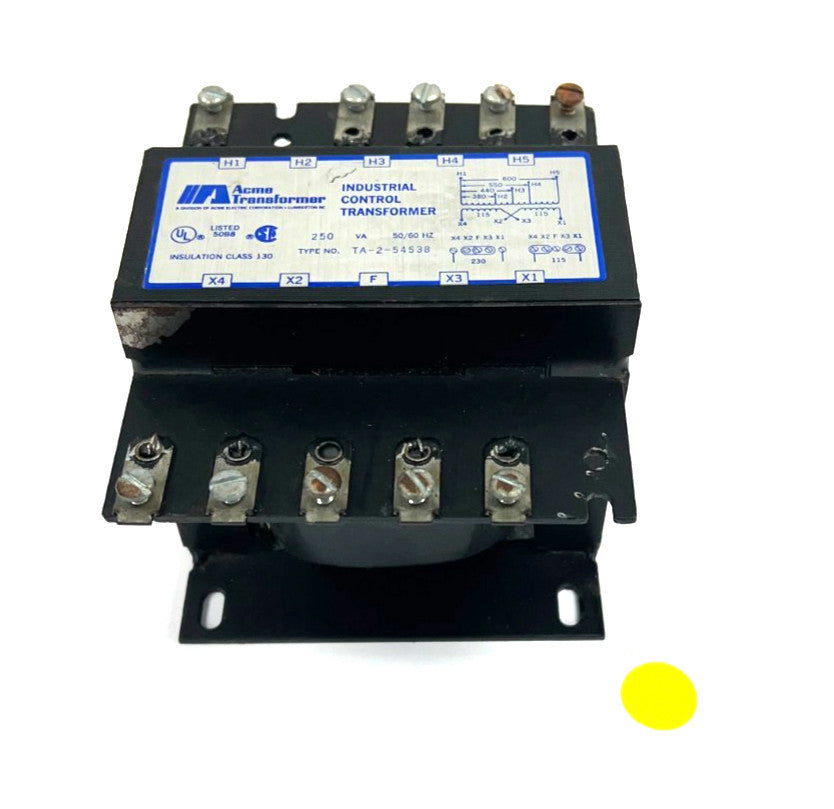 HUBBEL ACME ELECTRIC TA-2-54538 TRANSFORMER SINGLE PHASE 50/60HZ