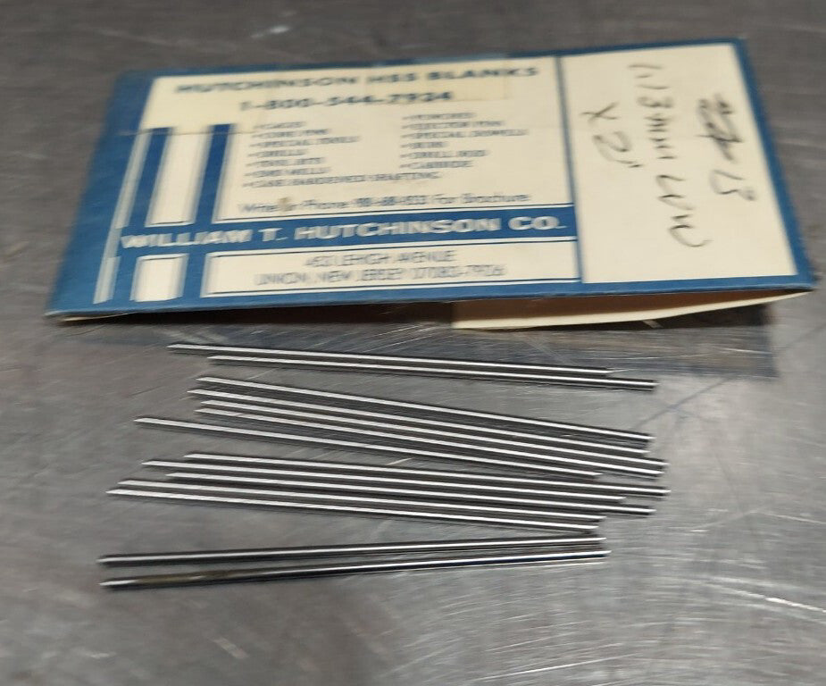 Lot Of 14 - USA Hutchinson 1.13mm x 2" Low Drill Blank Reamer Pin Gage
