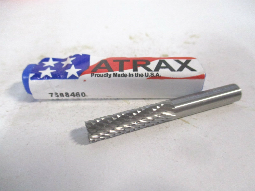 Atrax (SB-1ADC-ATX) 1/4 x 1/4" x 1" x 2" OAL Double Cut Cylinder w/ End Cut Burr
