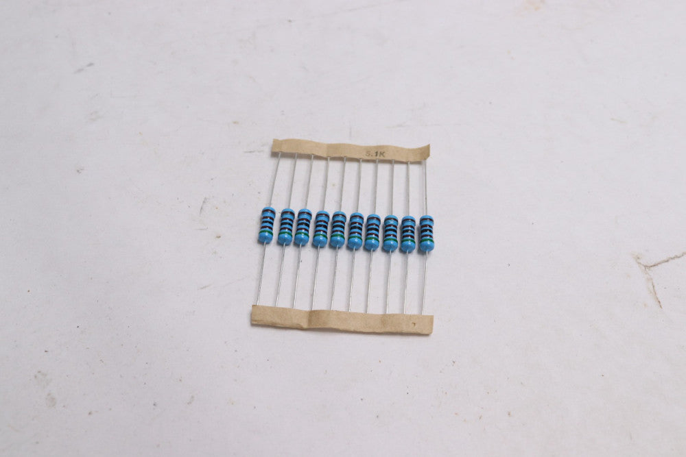 (10-Pk) Metal Film Resistor 1/4 W 1% 5.1K Ohm 83-1034