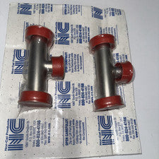 Lot of 2 Tri-Clamp Sanitary Stainless 1- 1-1/2" Tee's
