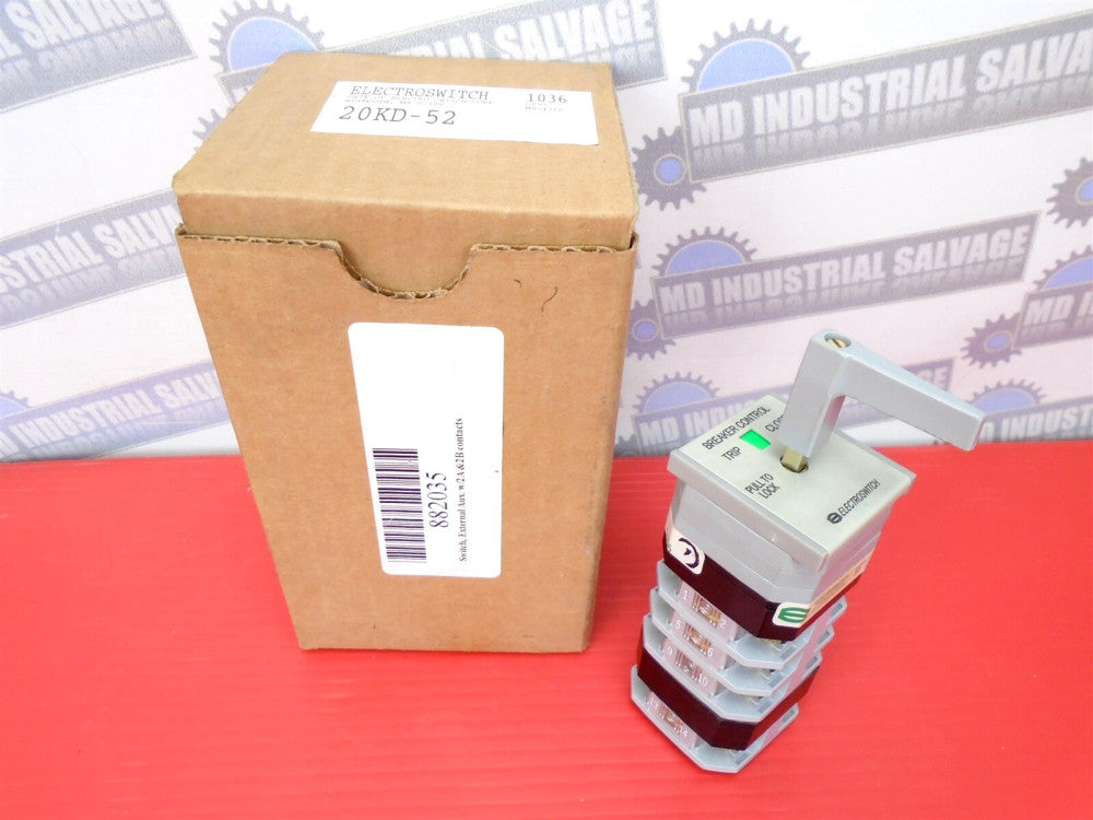 ELECTROSWITCH - 20KD-52 - ROTARY SWITCH External AUX 2A & 2B Contacts SERIES 20