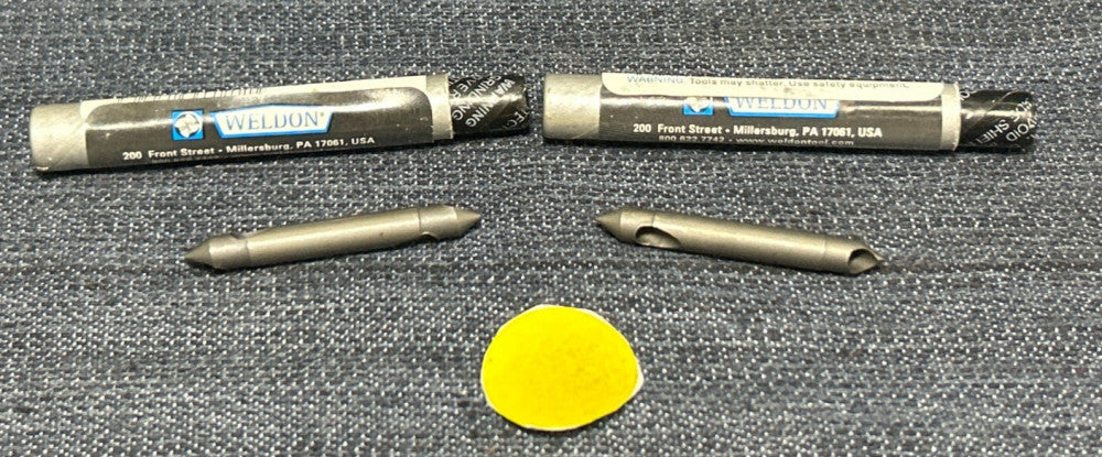 WELDON DEBURRING TOOL PART NO 98610-94-W 3/32 - 11/64 RANGE 60° ZERO FLUTE