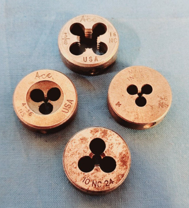 HEX RETHREADING DIE ASSORTMENT (LOT OF 4)