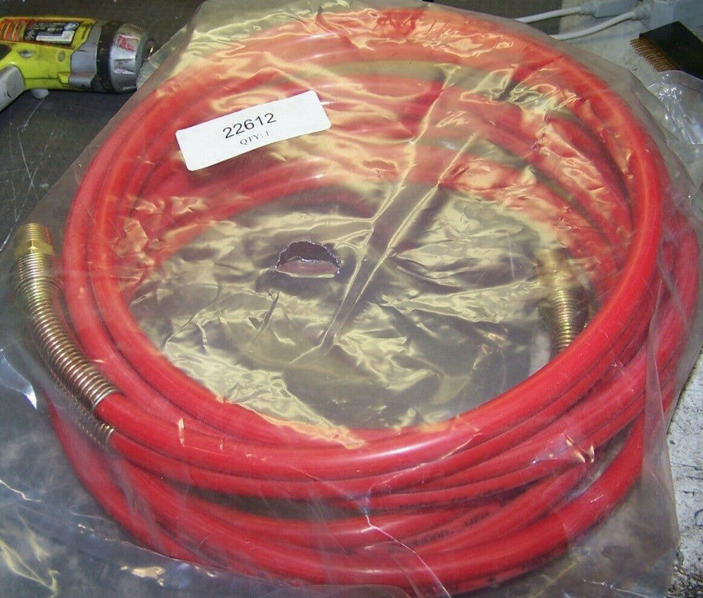 NEW NYCOIL HOIST TWIN COILED AIR LINE 15 FT 3/8 NPT MALE SWIVEL BOTH ENDS 22612