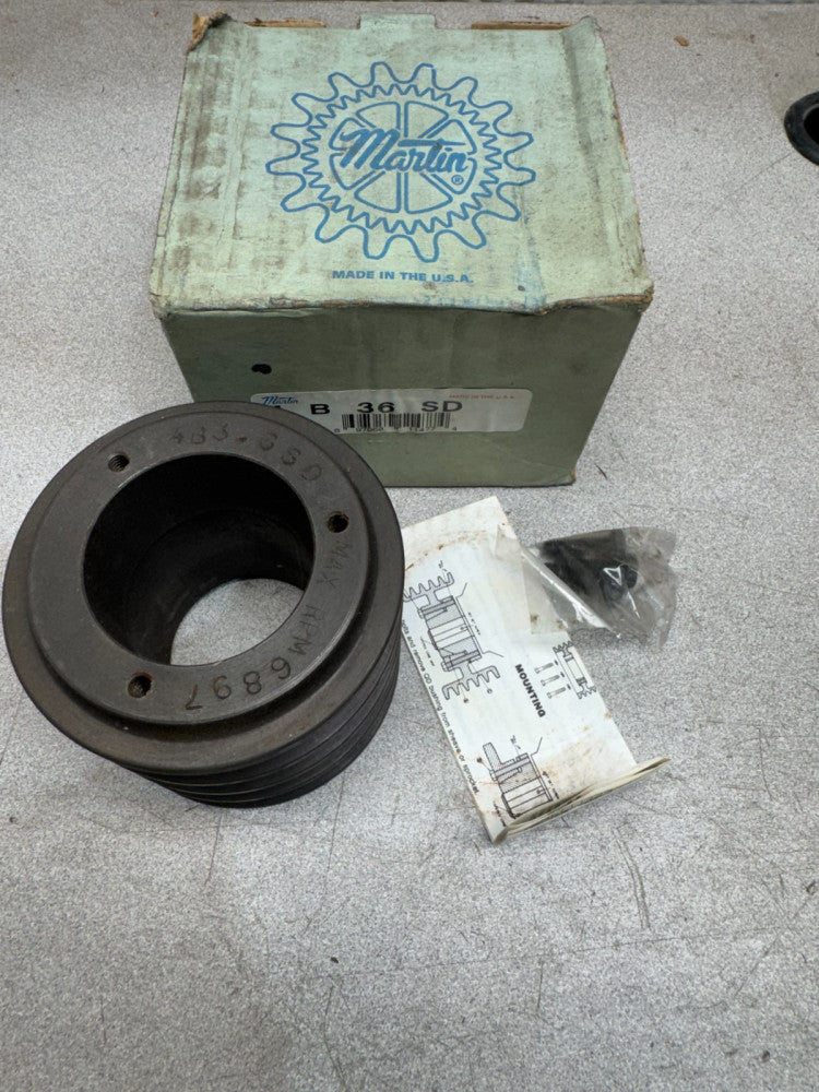 NEW IN BOX MARTIN PULLEY GROOVE SHEAVE 4B36SD