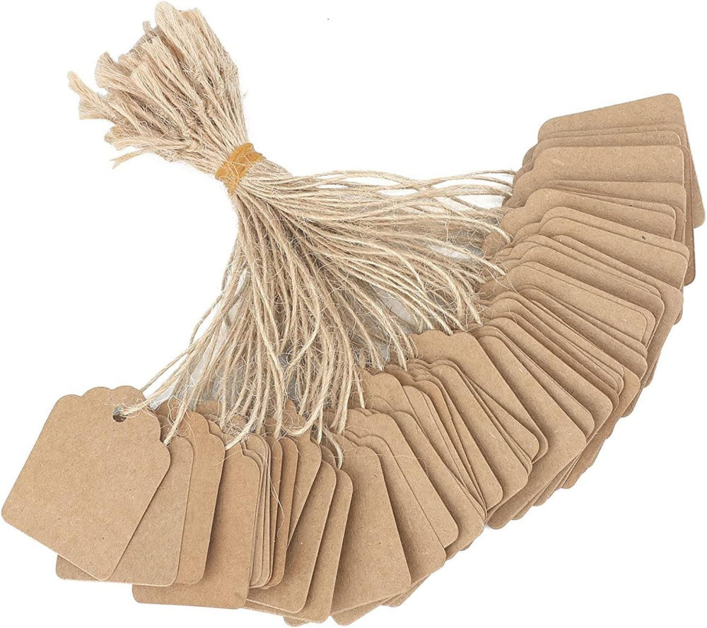 joycraft 1000Pcs Price Tags with String Attached,Kraft Paper Hang Tags,Price D..
