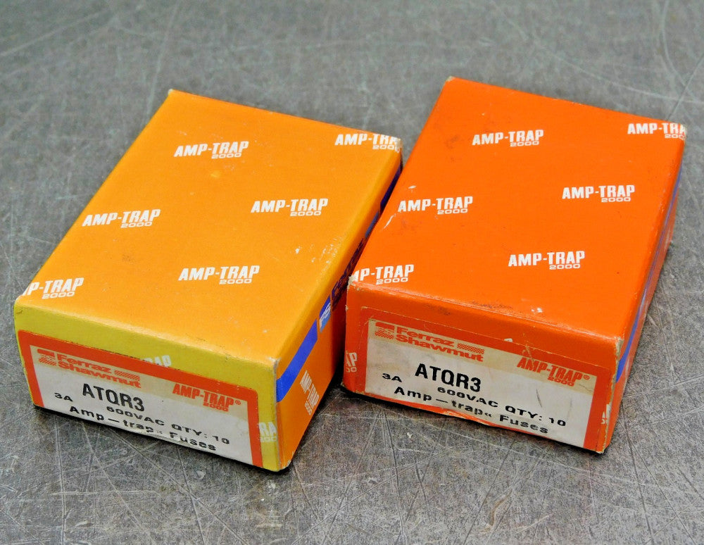 Ferraz Shawmut ATQR3 Amp-Trap Time Delay Fuse 600V AC 3A Lot of Fourteen (14)