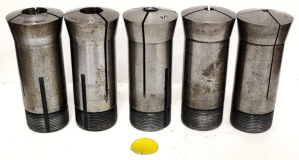 ASSORTED LOT OF ROUND 5C COLLETS 3-1/4" OAL HSS ***LOT OF 5***