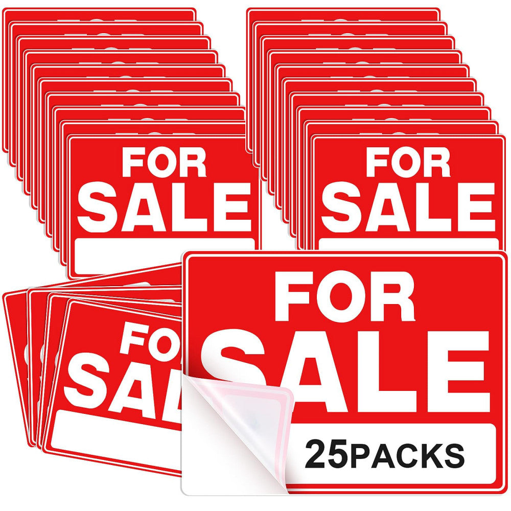 25 Pcs For Sale Signs for Car 9 x 12 Inches For Sale Signs Vehicle, Trailer, ...