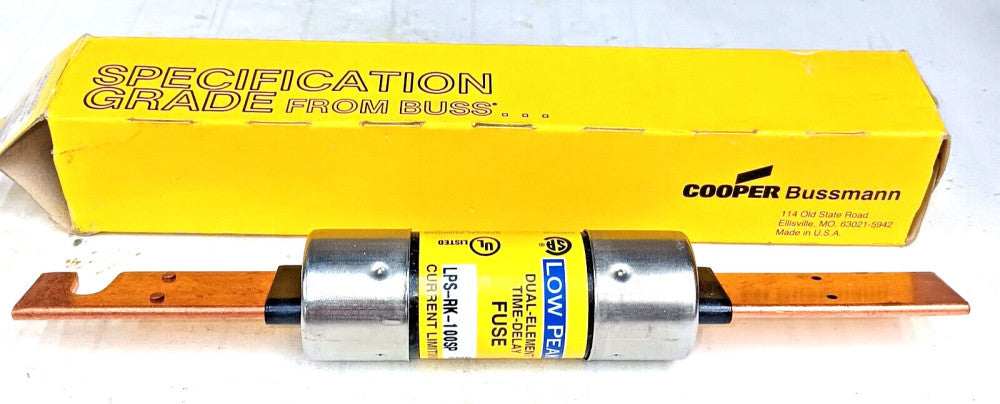 New Cooper Bussmann 100 Amp Fuse Class RK1 600 VAC LPS-RK-100SP