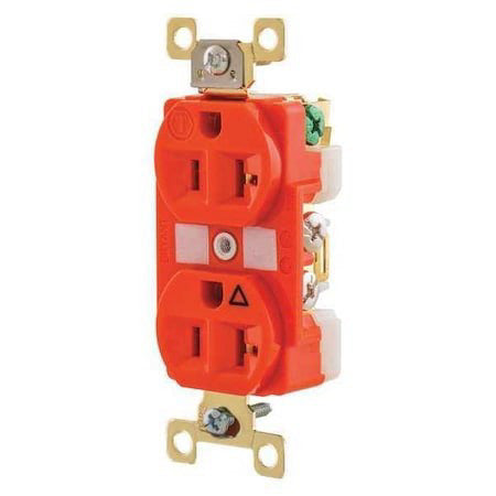 Bryant Bry5362ig Straight Blade Receptacle, 5-20R, 20 A, 125V Ac, 2 Pole, 3