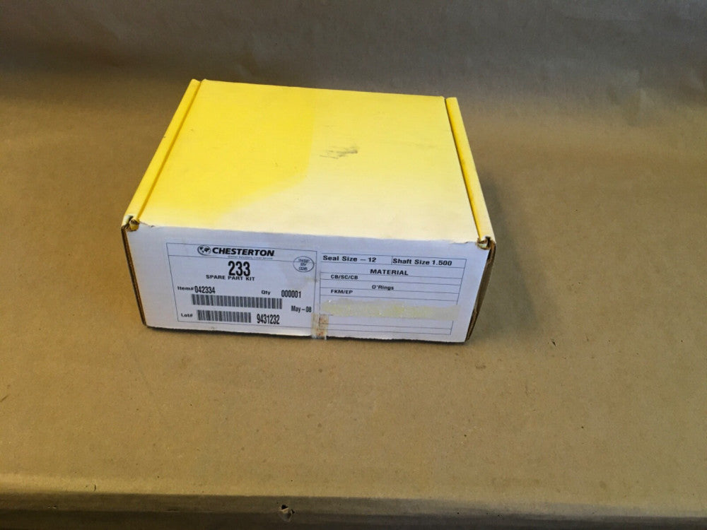 CHESTERTON 233 SPARE PART KIT/042334, Seal Size 12, Shaft Size 1.500 (KB)