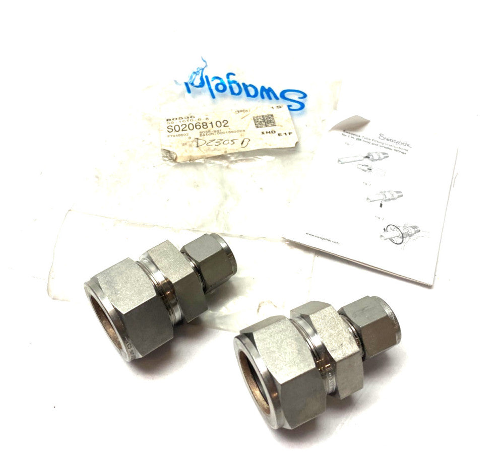Swagelok SS-1610-6-8 Stainless Steel Tube Fitting 1" Tube x 1/2" Tube LOT OF 2