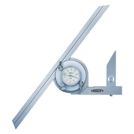 Insize 2373-360 Protractor,3-3/8" L,Lcd,Stainless Steel