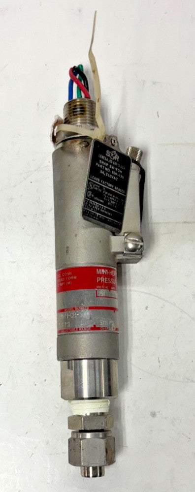 SOR SNAP SWITCH 500-139 5A 250VAC 1BH-EF45-P1-CZA 500-4000PSI SERIAL 051204949
