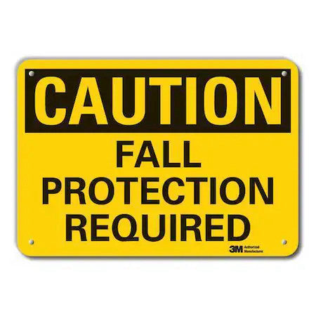 Lyle Lcu3-0292-Ra_14X10 Caution Sign,10 In. H,Aluminum