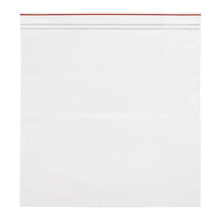 Minigrip Mgrl4p1212 Reclosable Bag, Zip Seal, 12 In L, 12 In W, 4 Mil Thick,