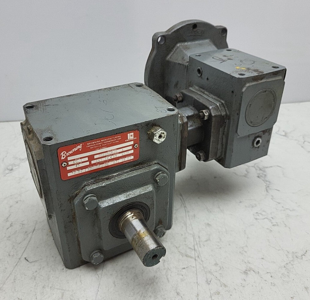 Browning 206Q56R60A Gear Reducer 60:1 Ratio With 133Q56R5A Gear Reducer 5:1 Rati