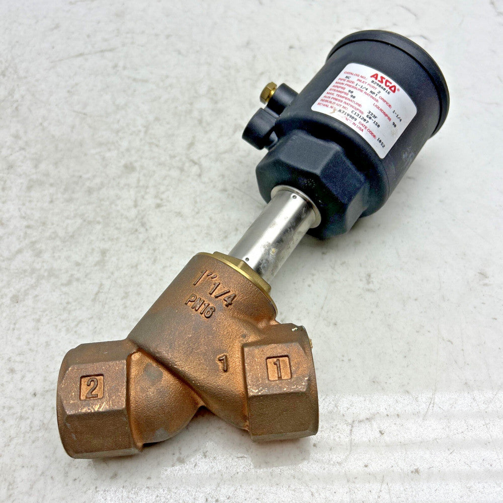 Asco 8290A016 Solenoid Valve 2 Way 1 1/4” N/C 63mm OP 90psi Used