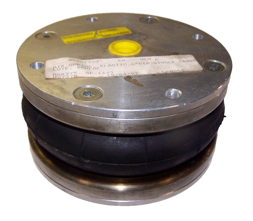 NEW DUNLOP PNEURIDE AIR SPRING ELASTIC 6" DIAMETER SINGLE CONVO LUTE AIR BAG