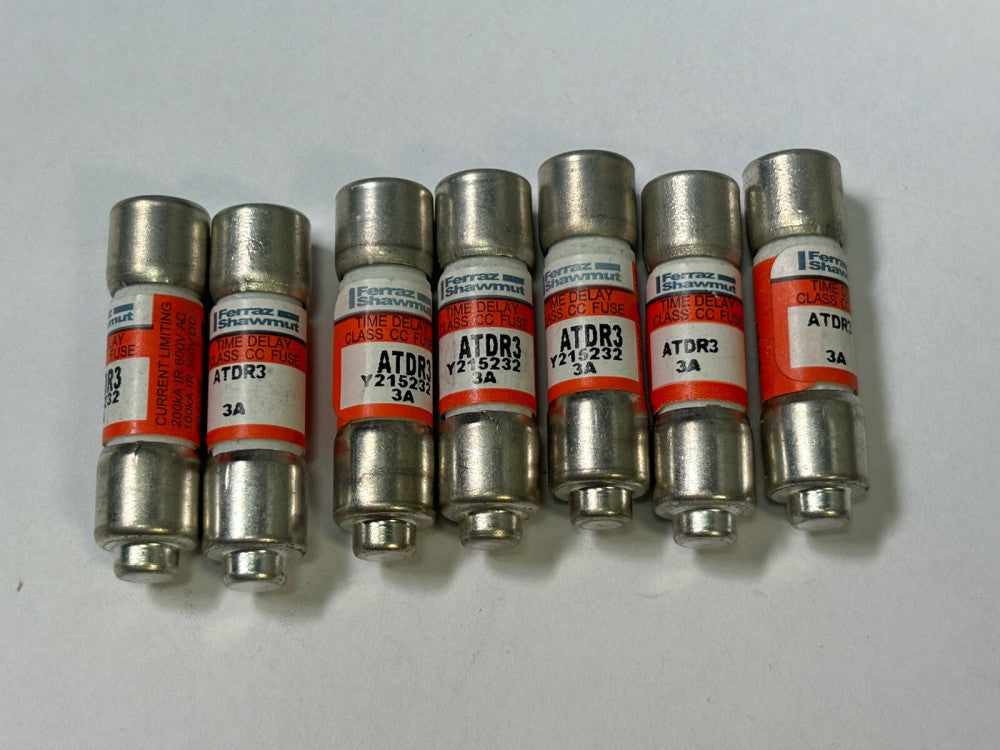 7- Ferraz Shawmut ATDR3 3A 600V TIME DELAY Fuse Class CC