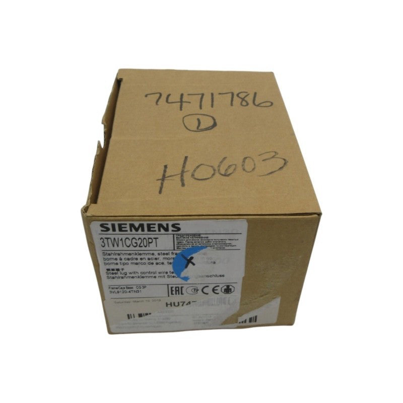 SIEMENS 3TW1CG20PT 3VL9120-4TN31 NSMP